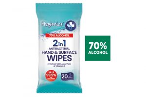 2 in 1 Anti-Bacterial Wipes 20 Pack